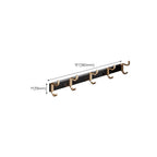 Black and Brass Bathroom Hardware Set Modern Stainless Steel Bathroom Shelf/Towel Holder/Paper Holder