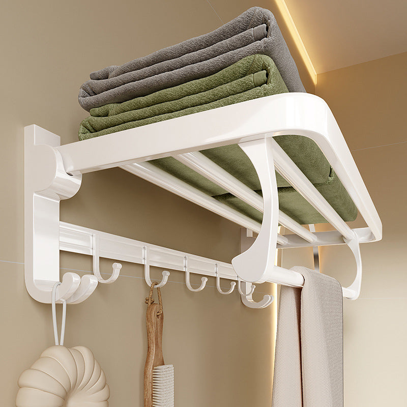 White Bathroom Accessory Set Contemporary Aluminum Bathroom Accessory Kit with Towel Holder