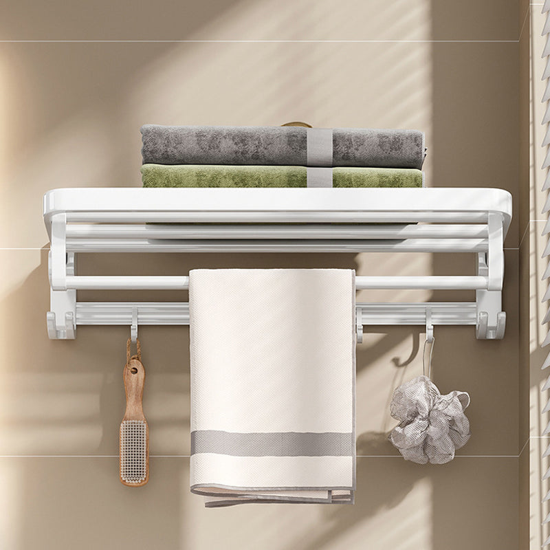 White Bathroom Accessory Set Contemporary Aluminum Bathroom Accessory Kit with Towel Holder