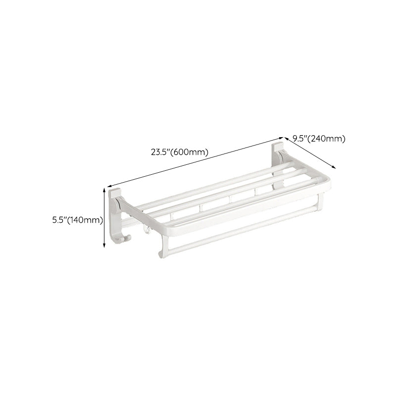 White Bathroom Accessory Set Contemporary Aluminum Bathroom Accessory Kit with Towel Holder