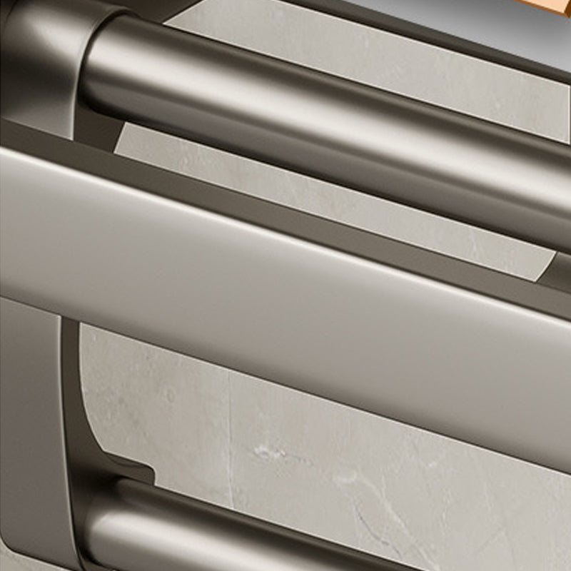 Modern Bathroom Accessories Set in Gray with Bathroom Shelf/Towel Holder/Robe Hooks & Paper Holder