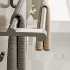Modern Bathroom Accessories Set in Gray with Bathroom Shelf/Towel Holder/Robe Hooks & Paper Holder