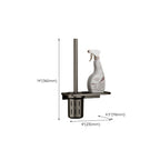 Modern Bathroom Accessories Set in Gray with Bathroom Shelf/Towel Holder/Robe Hooks & Paper Holder