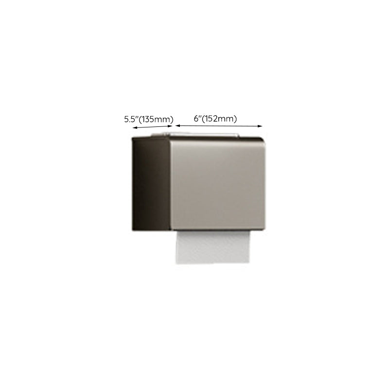 Modern Bathroom Accessories Set in Gray with Bathroom Shelf/Towel Holder/Robe Hooks & Paper Holder