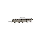 Modern Bathroom Accessories Set in Gray with Bathroom Shelf/Towel Holder/Robe Hooks & Paper Holder