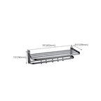 Contemporary bathroom accessory set made of aluminum with towel holder/bath shelf
