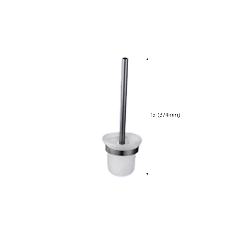 Contemporary bathroom accessory set made of aluminum with towel holder/bath shelf
