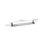 Contemporary bathroom accessory set made of aluminum with towel holder/bath shelf