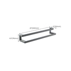 Contemporary bathroom accessory set made of aluminum with towel holder/bath shelf