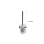 Contemporary bathroom accessory set made of aluminum with towel holder/bath shelf