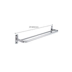 Contemporary bathroom accessory set made of aluminum with towel holder/bath shelf