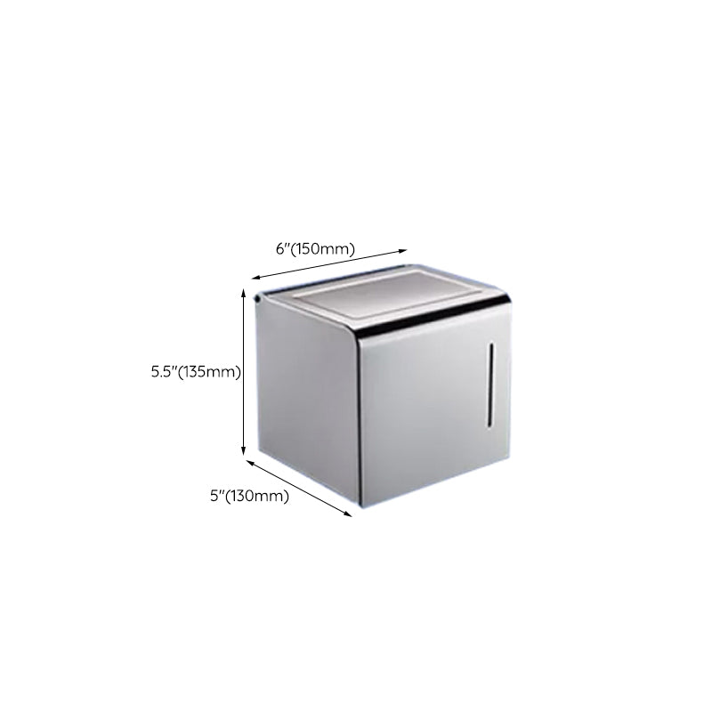 Contemporary bathroom accessory set made of aluminum with towel holder/bath shelf
