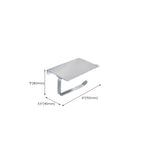 Contemporary bathroom accessory set made of aluminum with towel holder/bath shelf