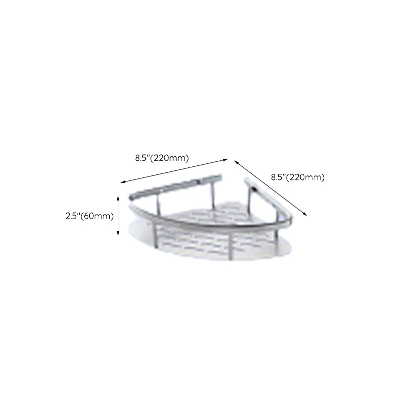 Contemporary bathroom accessory set made of aluminum with towel holder/bath shelf