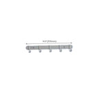 Contemporary bathroom accessory set made of aluminum with towel holder/bath shelf