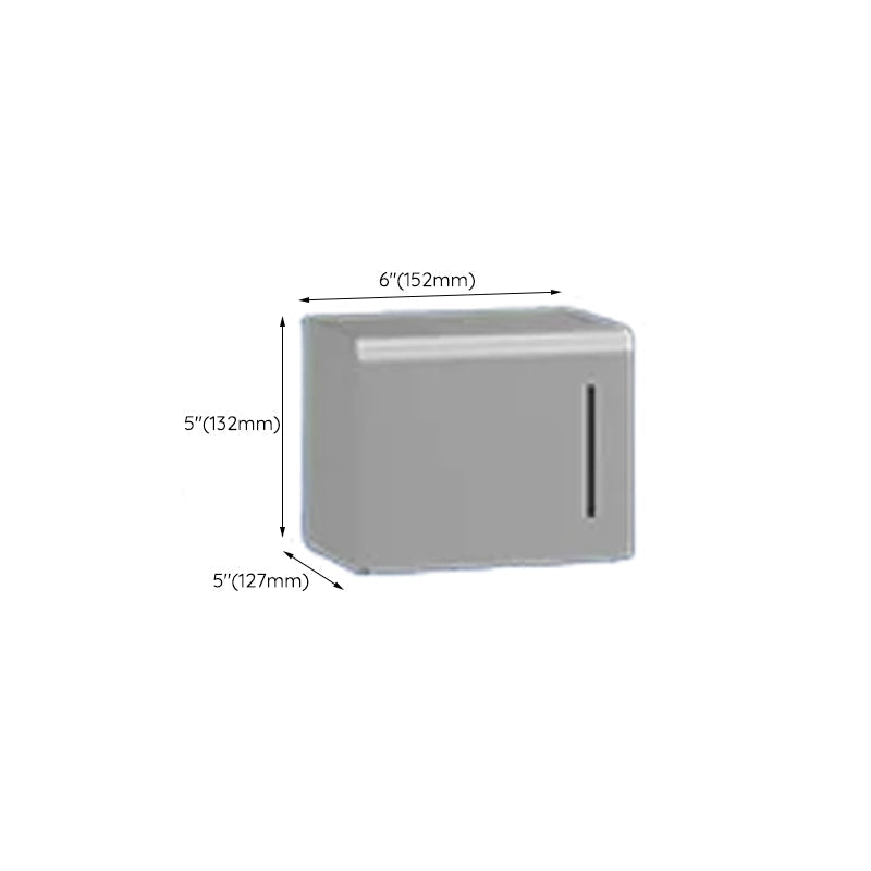 Contemporary bathroom accessory set made of aluminum with towel holder/bath shelf