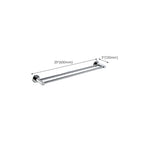 Contemporary bathroom accessory set made of aluminum with towel holder/bath shelf
