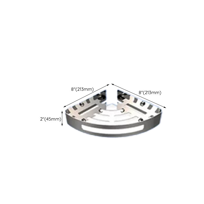 Contemporary bathroom accessory set made of aluminum with towel holder/bath shelf