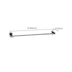 Contemporary bathroom accessory set made of aluminum with towel holder/bath shelf