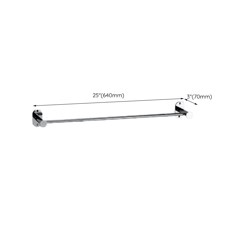 Contemporary bathroom accessory set made of aluminum with towel holder/bath shelf