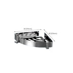 Contemporary bathroom accessory set made of aluminum with towel holder/bath shelf