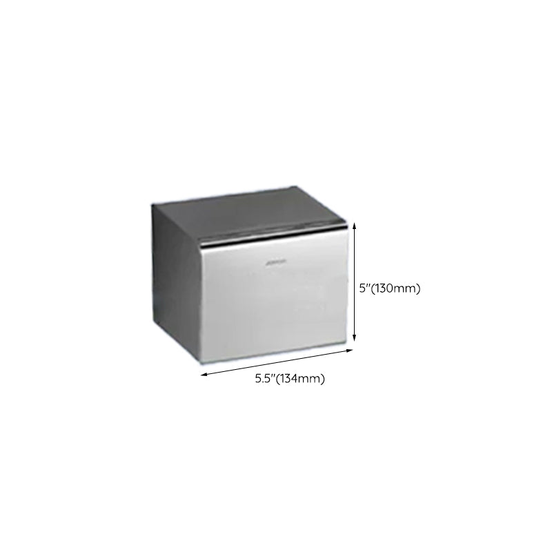 Contemporary bathroom accessory set made of aluminum with towel holder/bath shelf