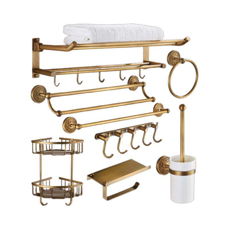 Traditional Bathroom Accessory Set Gold Paper Holder Bathroom Set