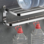 Polished Chrome Modern Bathroom Accessory Set in Stainless Steel with Bath Shelf/Towel Bar