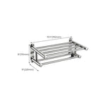 Polished Chrome Modern Bathroom Accessory Set in Stainless Steel with Bath Shelf/Towel Bar
