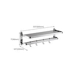 Polished Chrome Modern Bathroom Accessory Set in Stainless Steel with Bath Shelf/Towel Bar