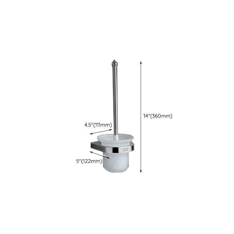 Polished Chrome Modern Bathroom Accessory Set in Stainless Steel with Bath Shelf/Towel Bar