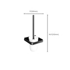 Black Aluminum Bathroom Accessory Set Modern Bathroom Shelf / Towel Bar & Paper Holder
