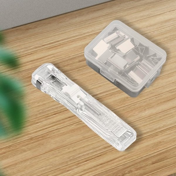 Mini-stapler — Reusable tool for stapling paper without damage