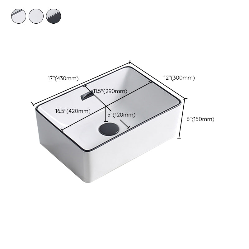 Modern porcelain floor washbasin Rectangular washbasin for the bathroom