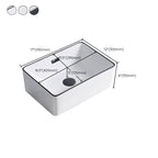 Modern porcelain floor washbasin Rectangular washbasin for the bathroom