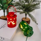 Electronic Christmas Candle with Flickering LED Light – Decorative Iron Candle Holder for Indoor