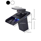 Single-Handle Basin Faucet 1-Hole Widely Used Bathroom Sink Faucet with LED Lighting