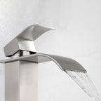 Industrial Faucets Faucet Stainless Steel Lever Handles Waterfall Spout Bathroom Faucet