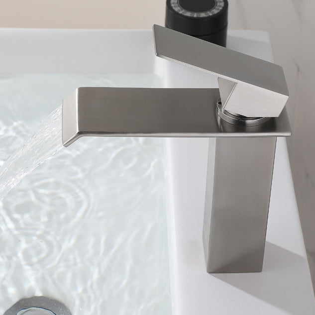 Industrial Faucets Faucet Stainless Steel Lever Handles Waterfall Spout Bathroom Faucet