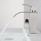Industrial Faucets Faucet Stainless Steel Lever Handles Waterfall Spout Bathroom Faucet