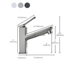 Modern Brass Water Faucet Center Mount Bathroom Faucet with Water Hose