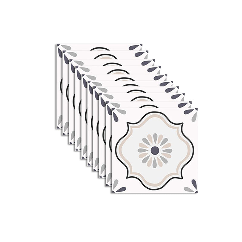 Square Indoor Vinyl Flooring Self-adhesive Flower Pattern Waterproof Vinyl Flooring