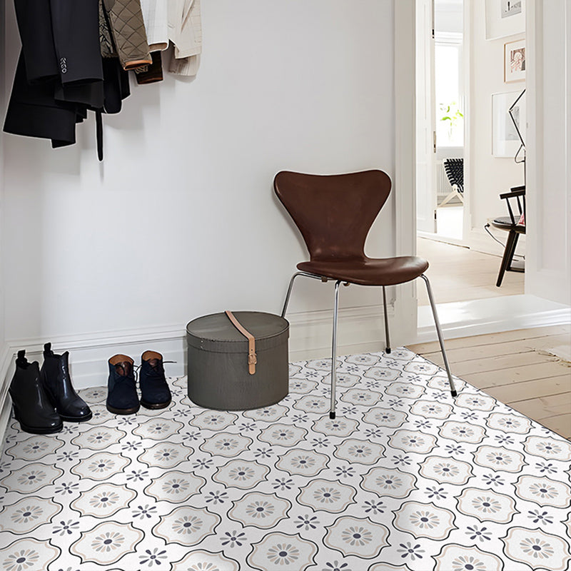 Square Indoor Vinyl Flooring Self-Adhesive Flower Pattern Waterproof Vinyl Flooring