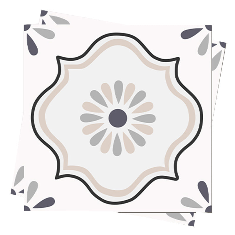 Square Indoor Vinyl Flooring Self-adhesive Flower Pattern Waterproof Vinyl Flooring