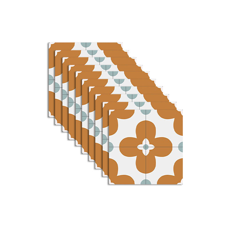 Square Inner Layer Vinyl Flooring Floral Pattern Peel and Stick Waterproof Vinyl Flooring