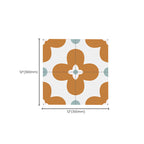 Square Inner Layer Vinyl Flooring Floral Pattern Peel and Stick Waterproof Vinyl Flooring