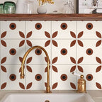 Indoor Vinyl Flooring Floral Pattern Peel and Stick Waterproof Square Vinyl Floor