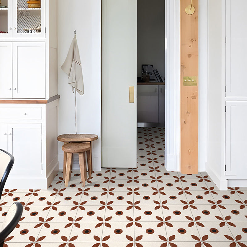 Indoor Vinyl floor floral pattern peel and stick waterproof square vinyl floor