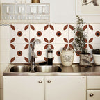 Indoor Vinyl Flooring Floral Pattern Peel and Stick Waterproof Square Vinyl Floor