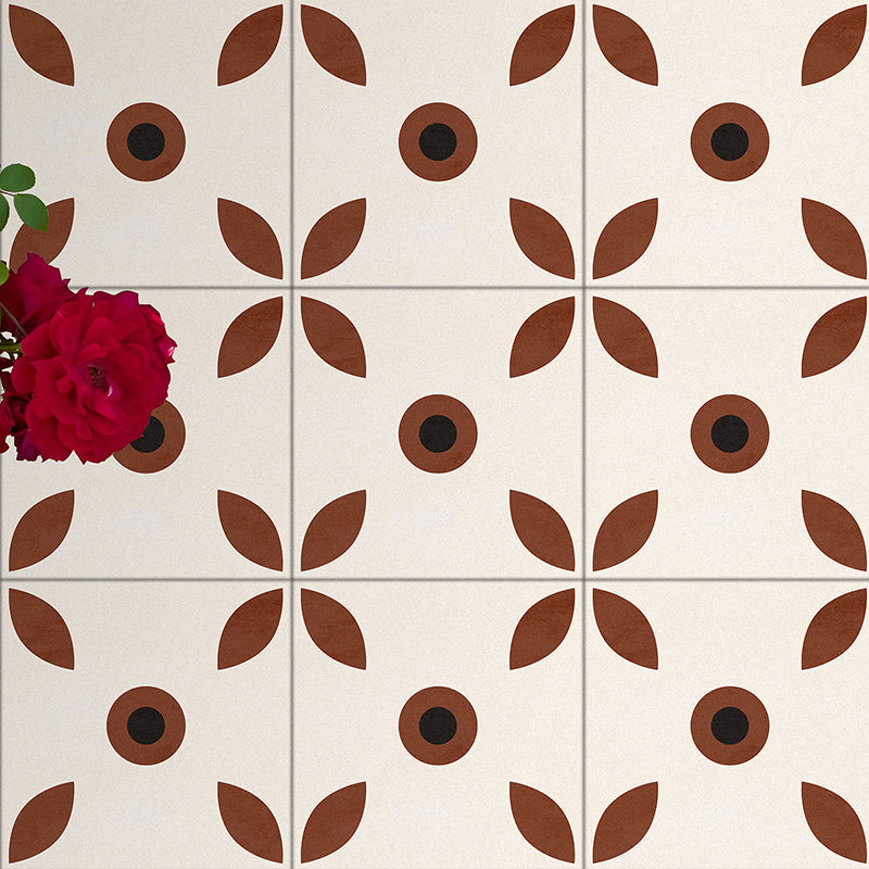 Indoor Vinyl floor floral pattern peel and stick waterproof square vinyl floor